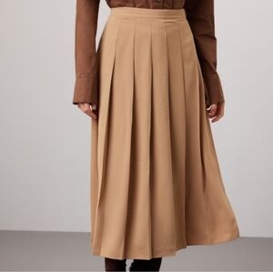 Polo Ralph Lauren Pleated A-line Midi Skirt